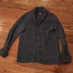 Jcrew gray wool cardigan